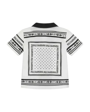 ビンテージ Dolce & Gabbana Kids バンダナ柄シャツ - ホワイト - サムネイル2