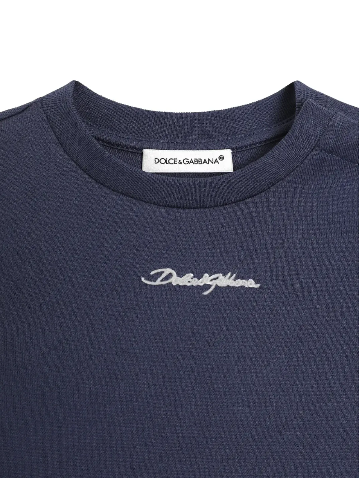 Dolce & Gabbana Kids ストライプエッジ Tシャツ ブルー - 画像3