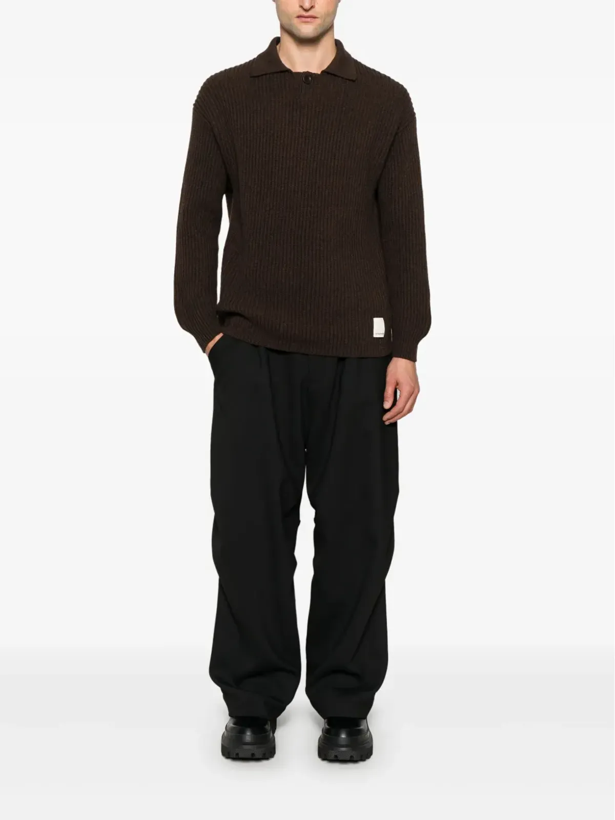Emporio Armani フィッシャーマンズニット ポロシャツ - 画像2
