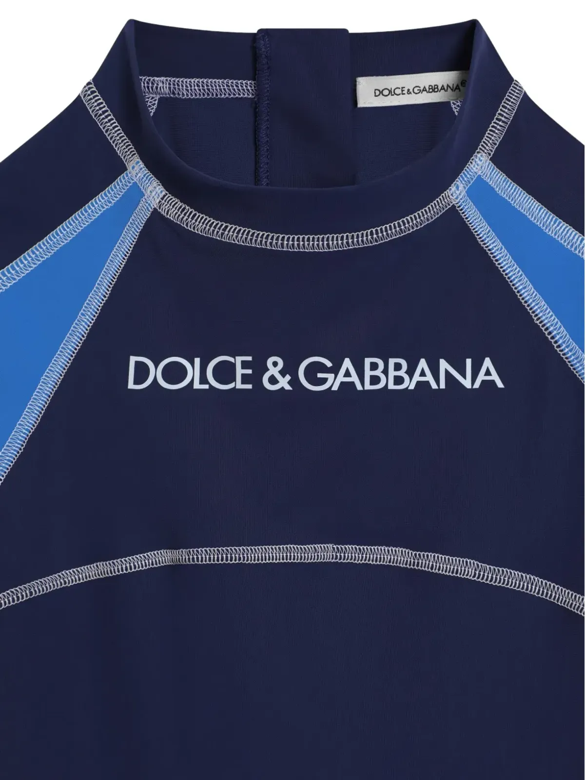 Dolce & Gabbana Kids ロゴ水着 - ブルー - 画像3