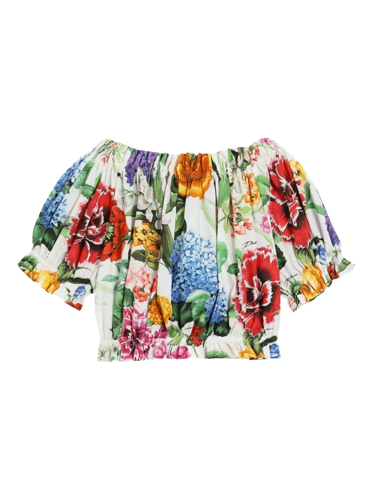 Dolce & Gabbana Kids 花柄プリント ブラウス - ホワイト - 画像2
