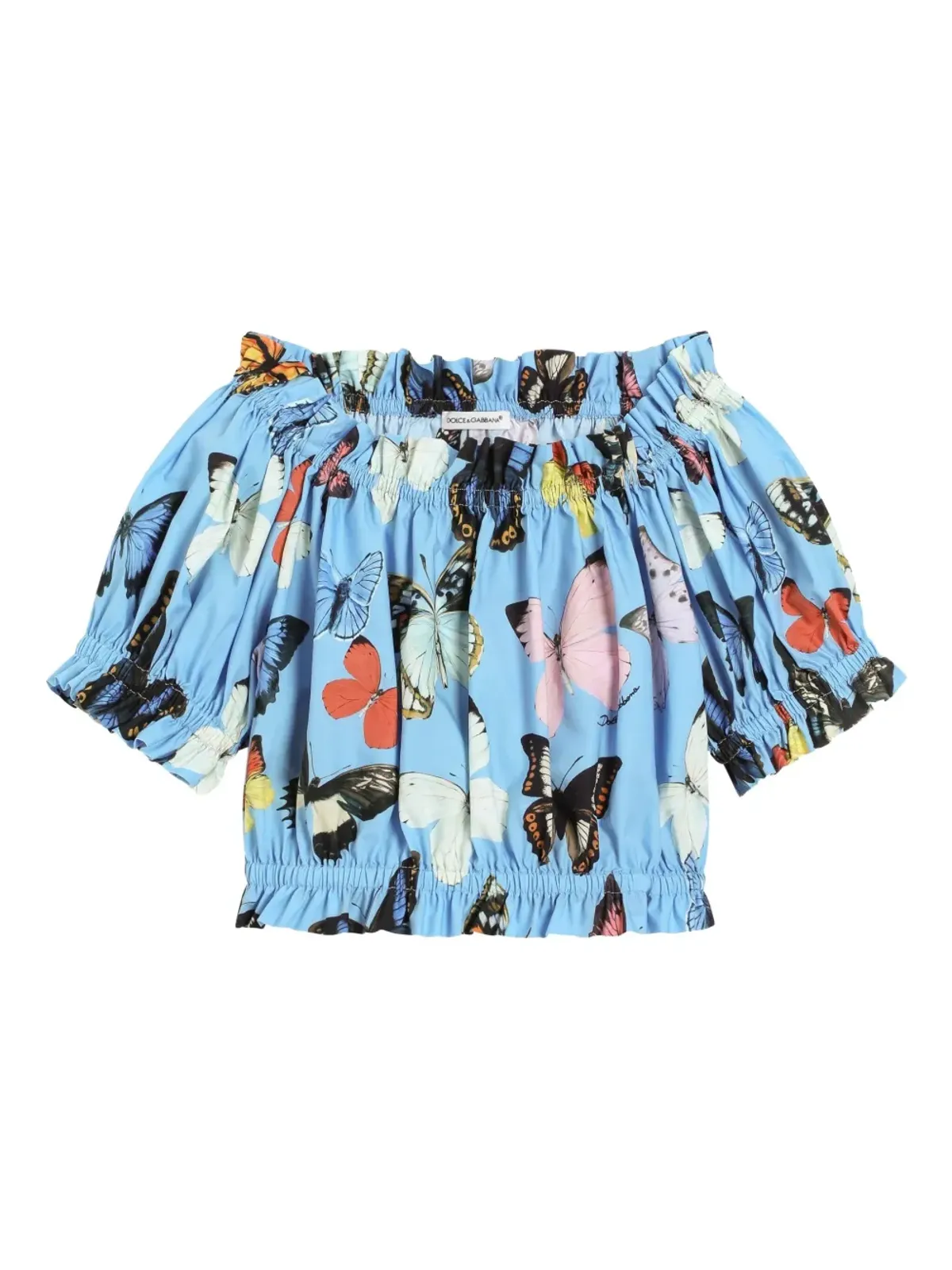 Dolce & Gabbana Kids 蝶柄プリント ブラウス - 画像1