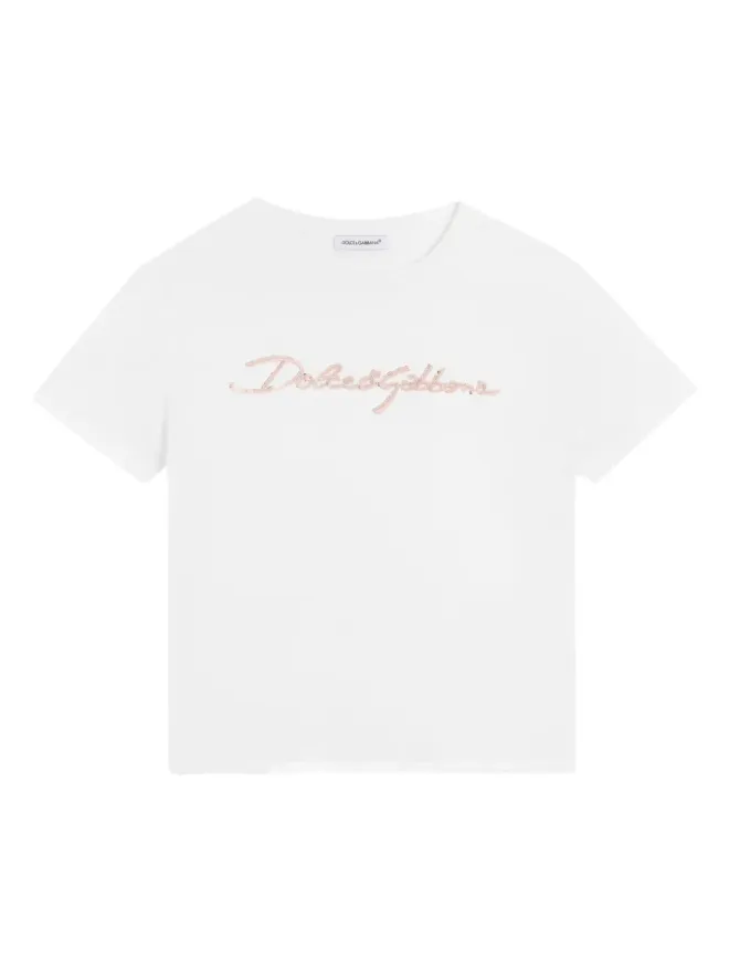Dolce & Gabbana Kids Dolce & Gabbana Kids ロゴ入り Tシャツ ホワイトの商品画像