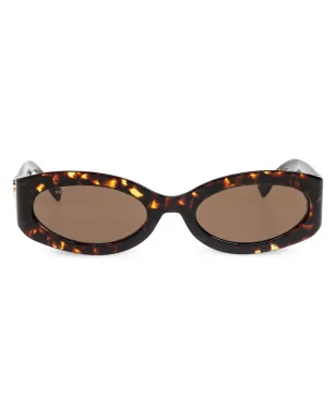 DSQUARED2 EYEWEAR オーバルフレームべっ甲柄サングラス - サムネイル1