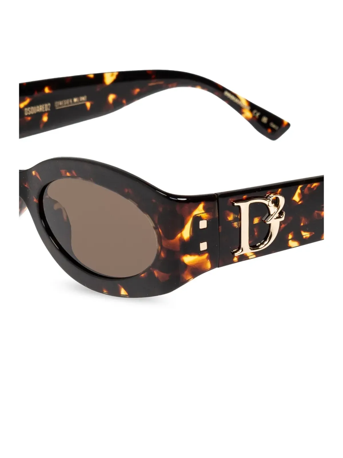 DSQUARED2 EYEWEAR オーバルフレームべっ甲柄サングラス - 画像4