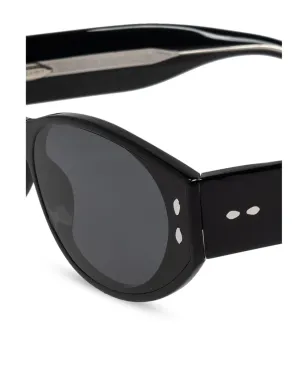 Isabel Marant Eyewear oval-frame sunglasses - Black - サムネイル4