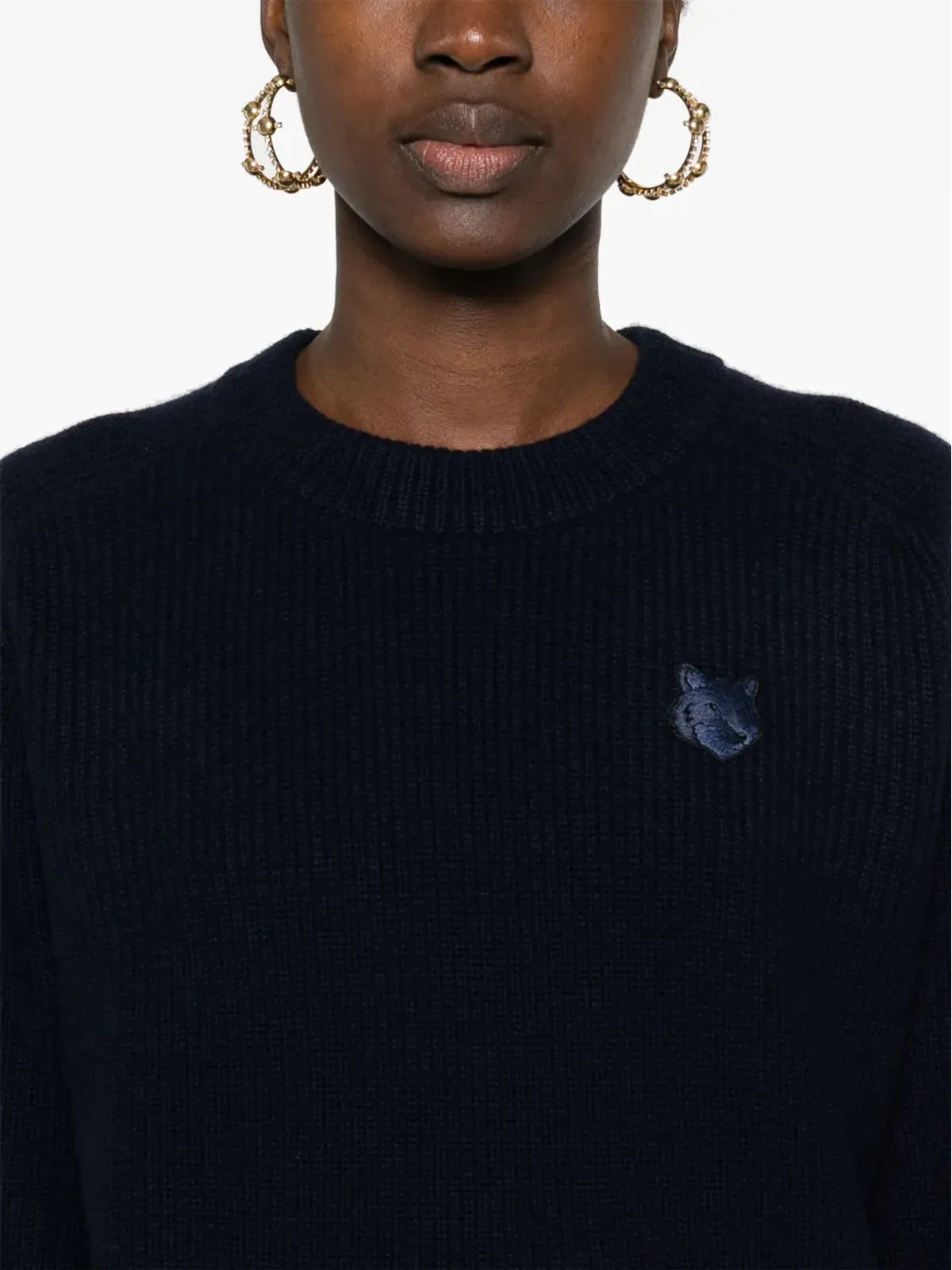 Maison Kitsuné Bold Fox Head-patch セーター - Blue - 画像5