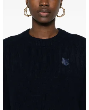 Maison Kitsuné Bold Fox Head-patch セーター - Blue - サムネイル5