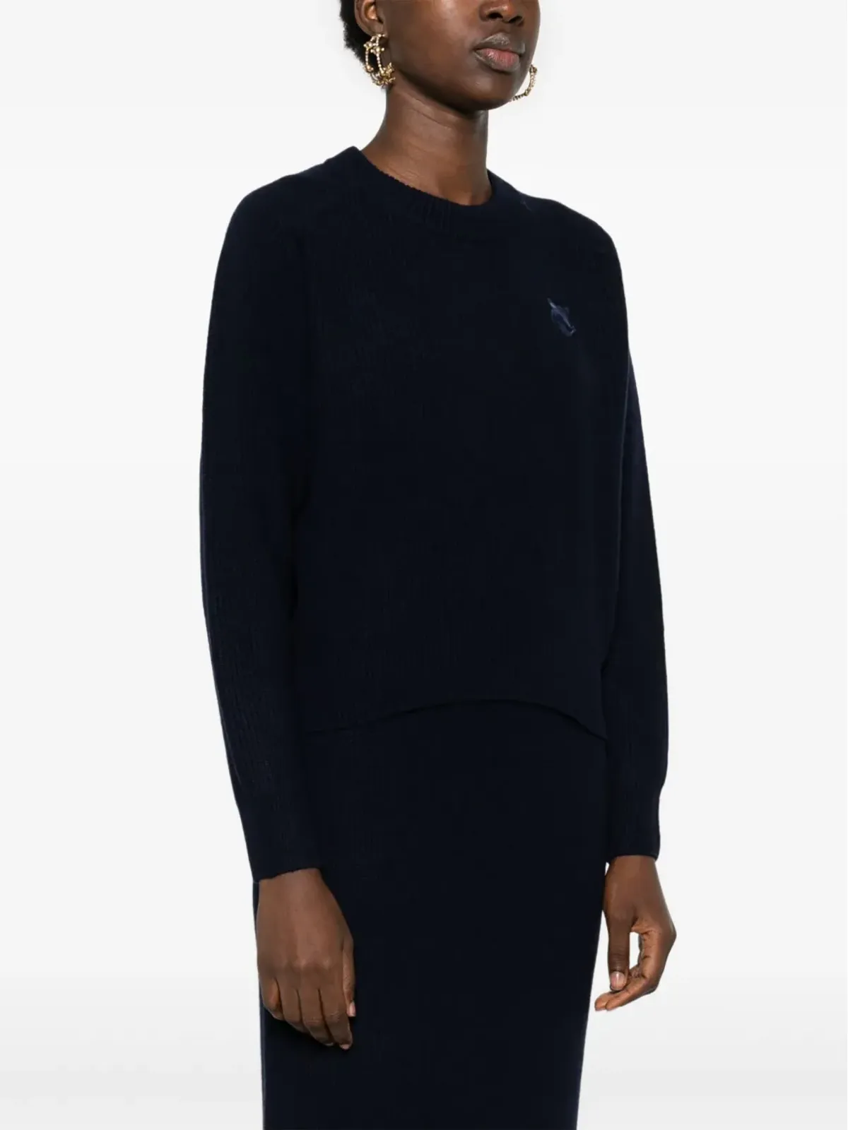 Maison Kitsuné Bold Fox Head-patch セーター - Blue - 画像3