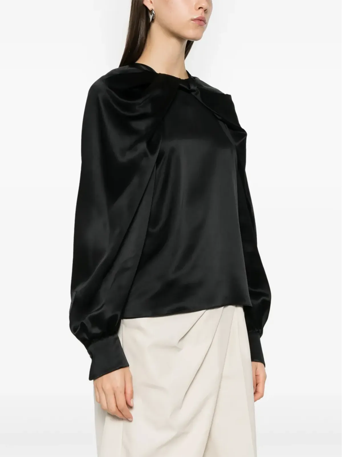 Max Mara キー ブラウス - ブラック - 画像3