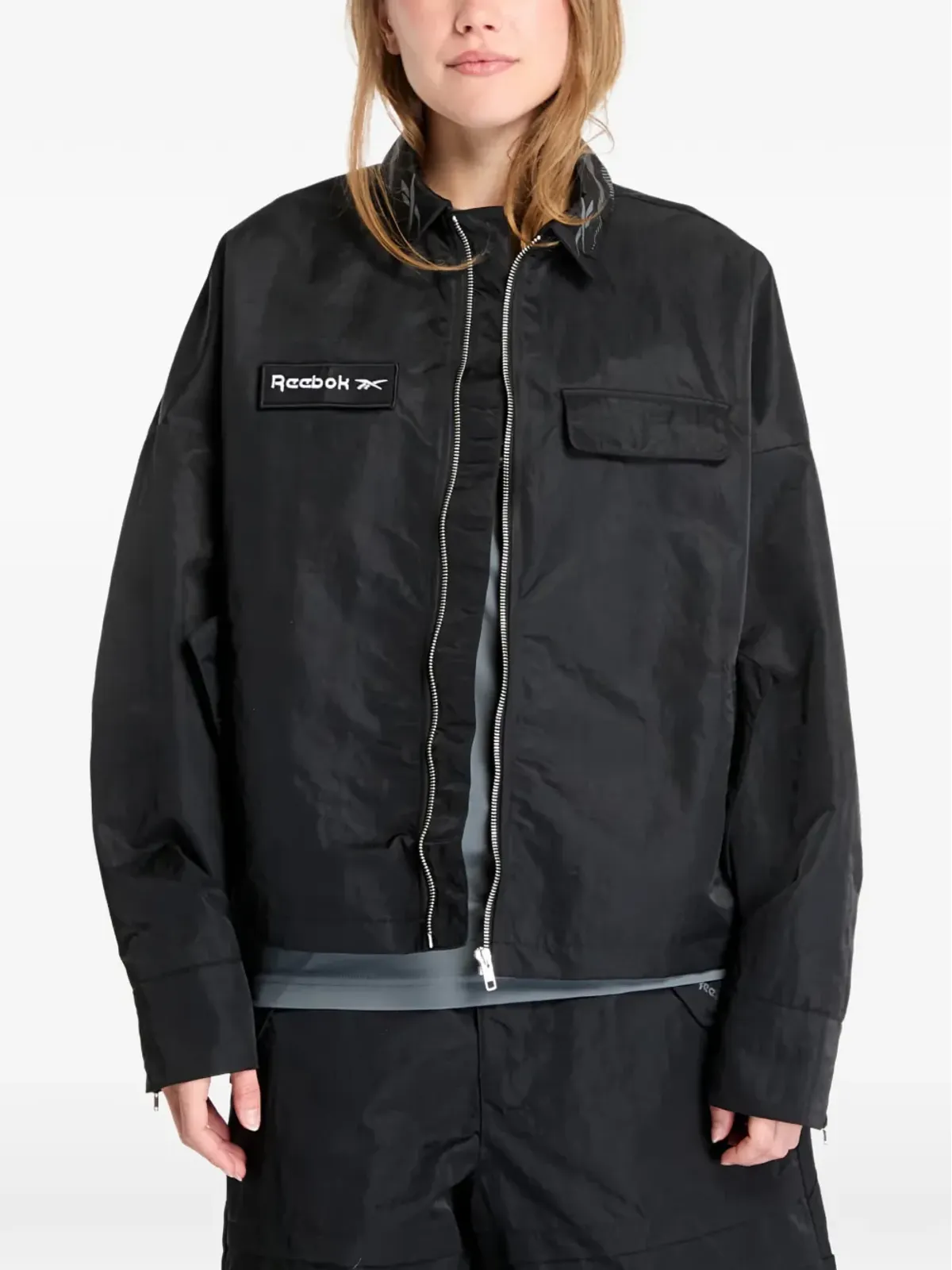 Reebok UNIFORM ジップ付きシャツジャケット - 画像3