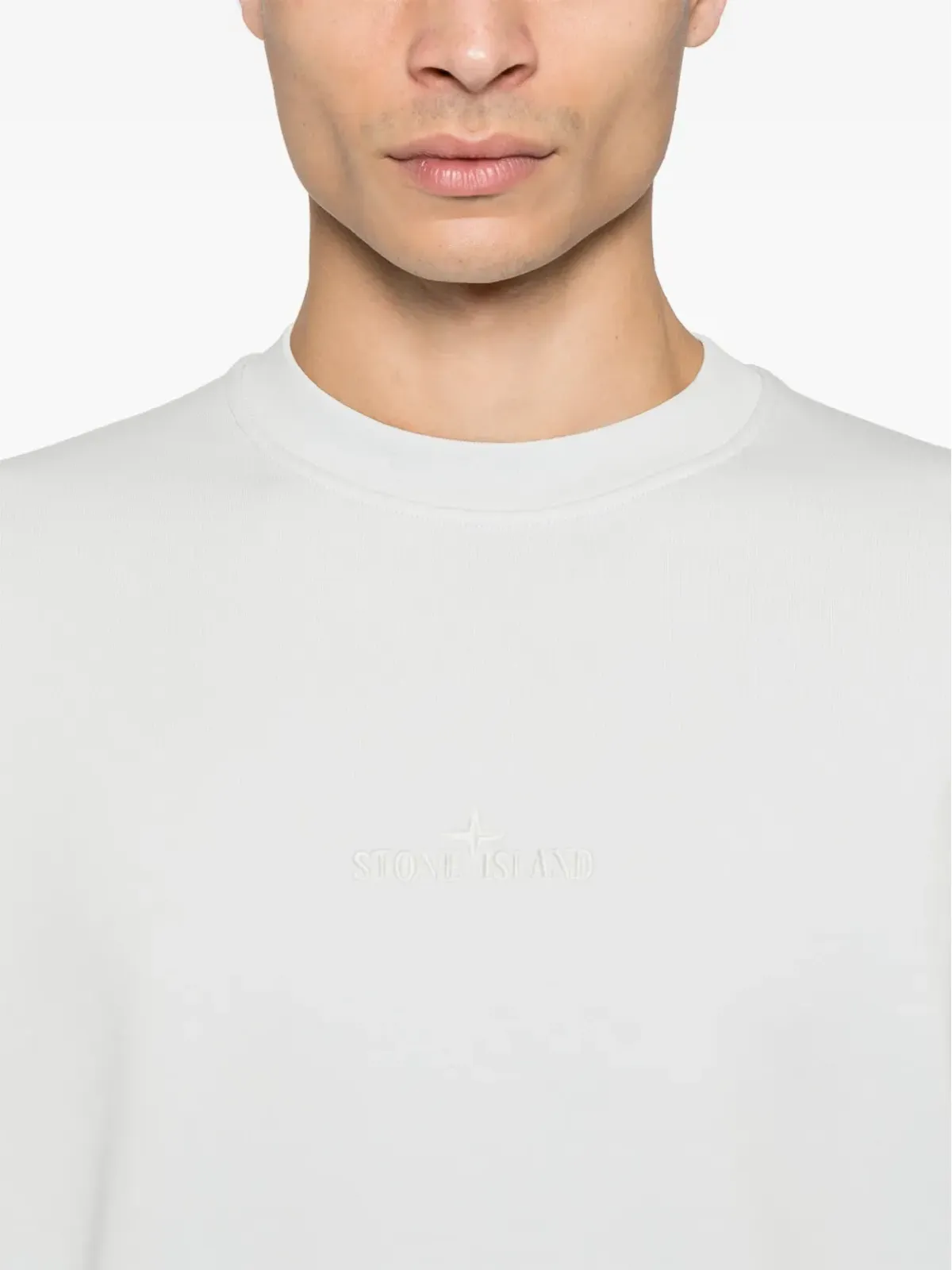 Stone Island ロゴ刺繍スウェットシャツ ブルー - 画像5
