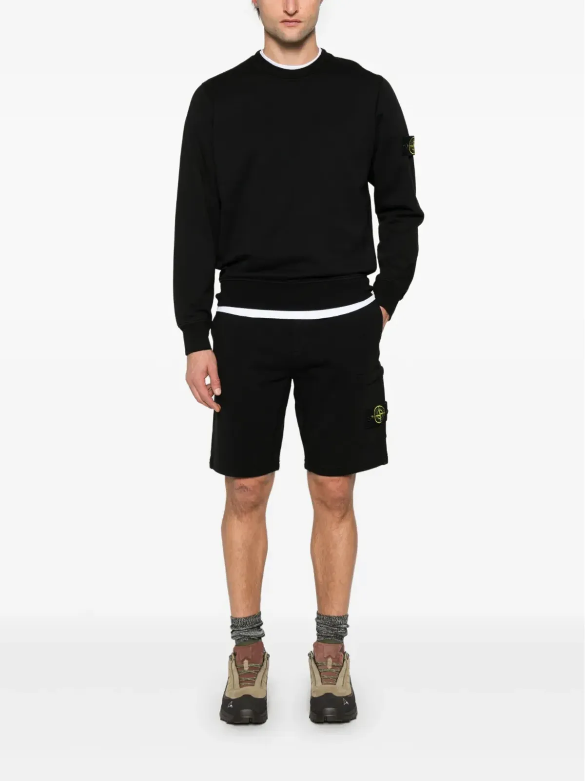 Stone Island コンパスバッジ スウェットシャツ ブラック - 画像2