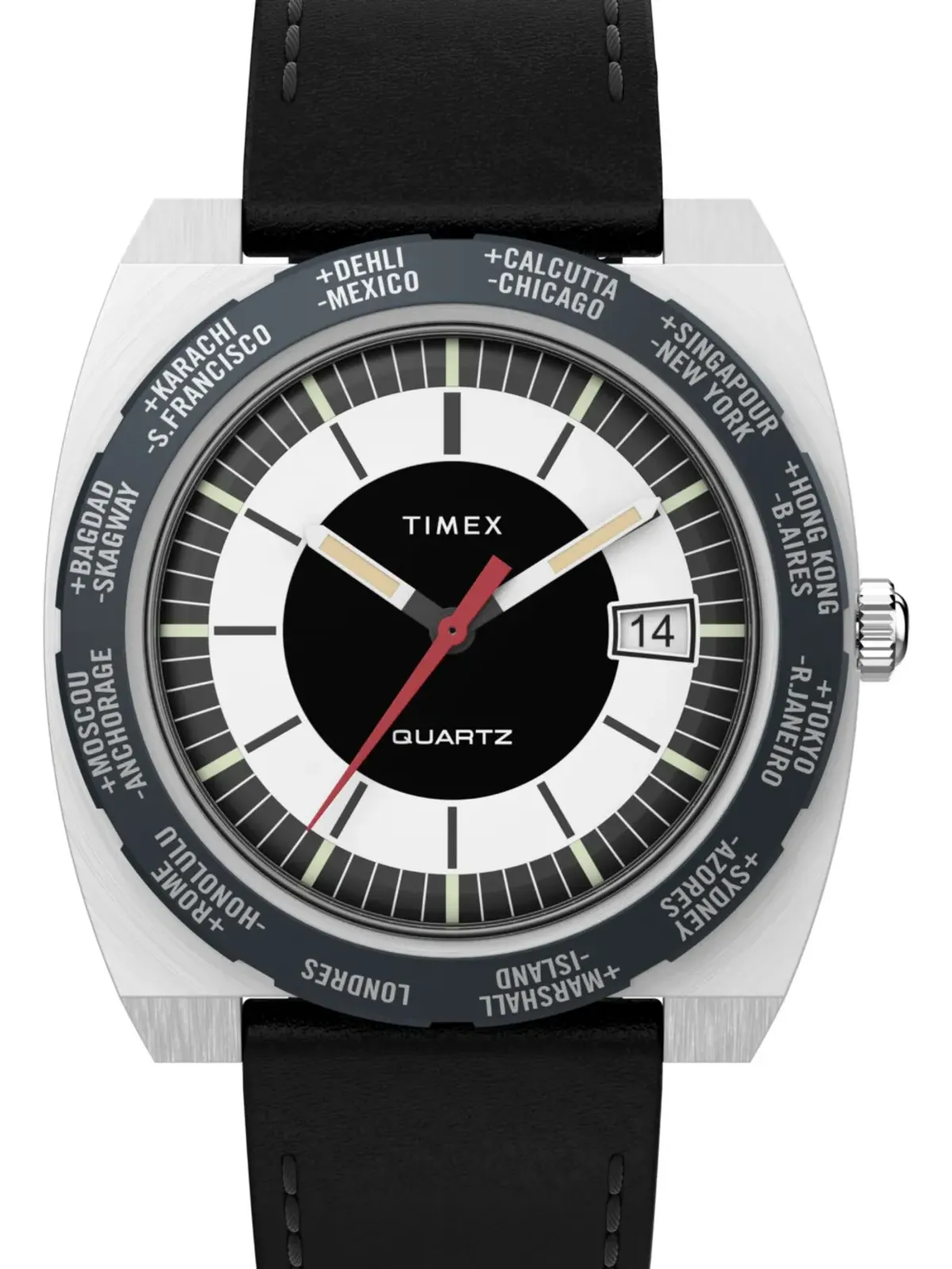 TIMEX World Time Reissue Black - 画像2