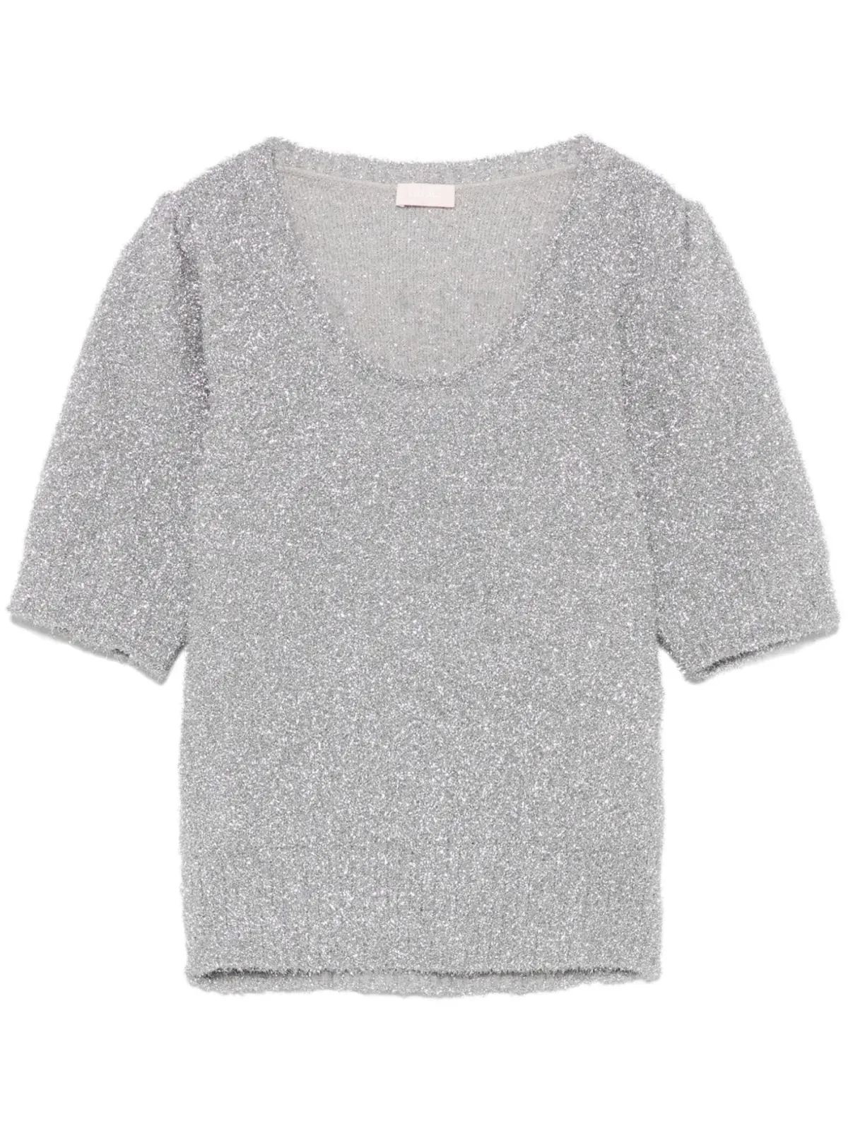 LIU JO ラメ糸入り Tシャツ グレー - 画像1