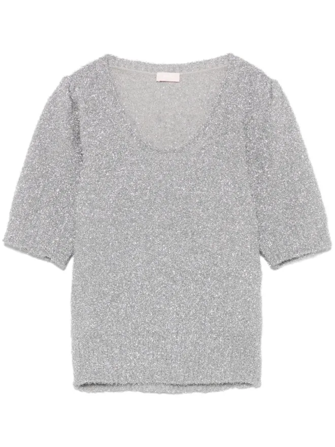 LIU JO LIU JO ラメ糸入り Tシャツ グレーの商品画像