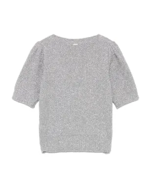 LIU JO ラメ糸入り Tシャツ グレー - サムネイル2