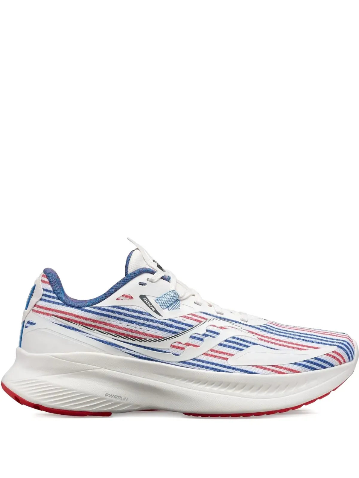 Saucony ガイド15 ホワイト/ブルー スニーカー - 画像1