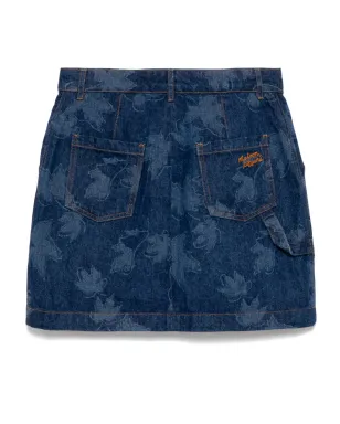 Maison Kitsuné 落ち葉レーザープリント ミニスカート - Blue - サムネイル2