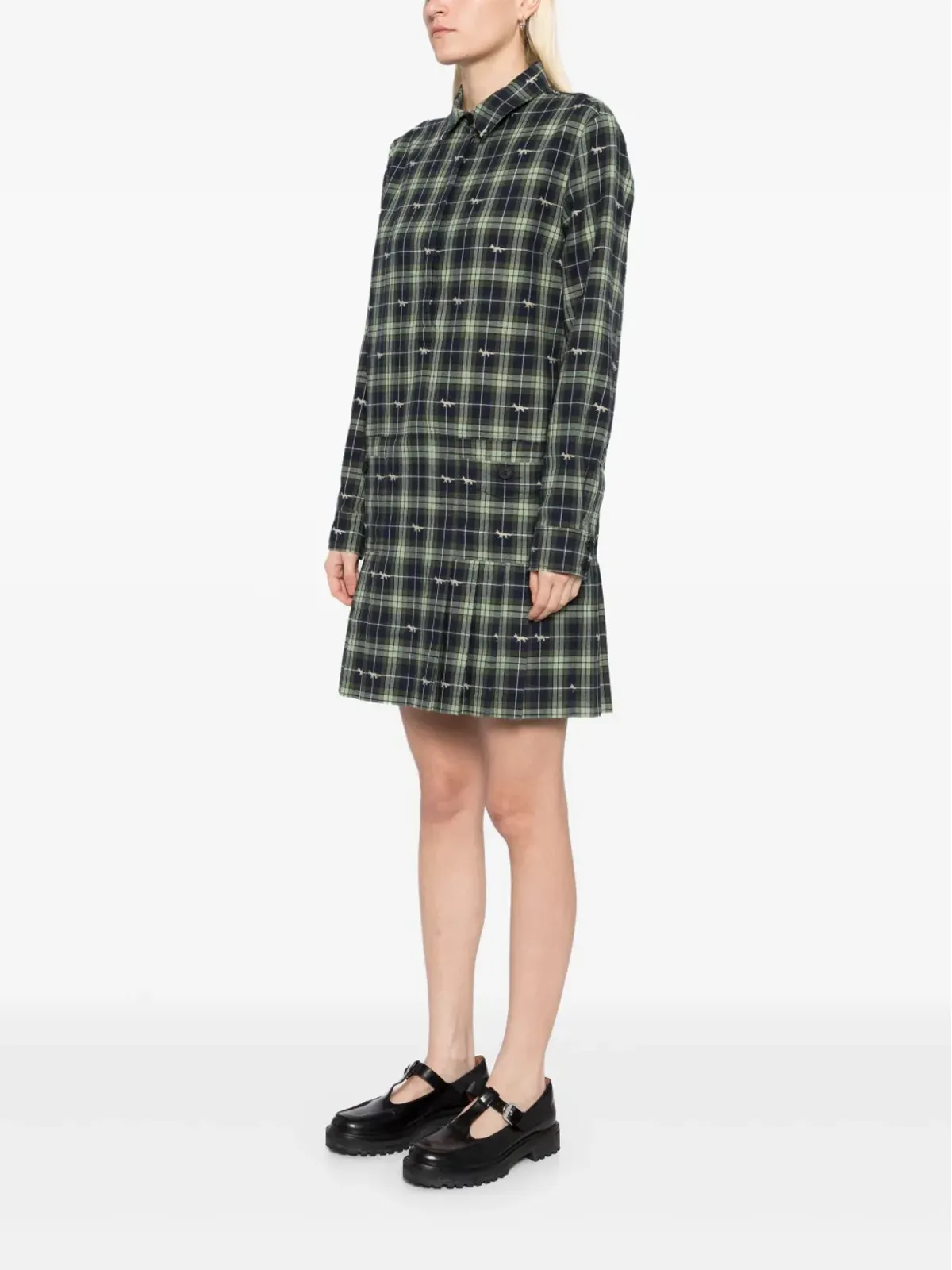 Maison Kitsuné シュランクンシャツドレス - 画像3