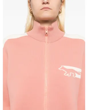 Maison Kitsuné flash fox zipped cardigan - Pink - サムネイル5