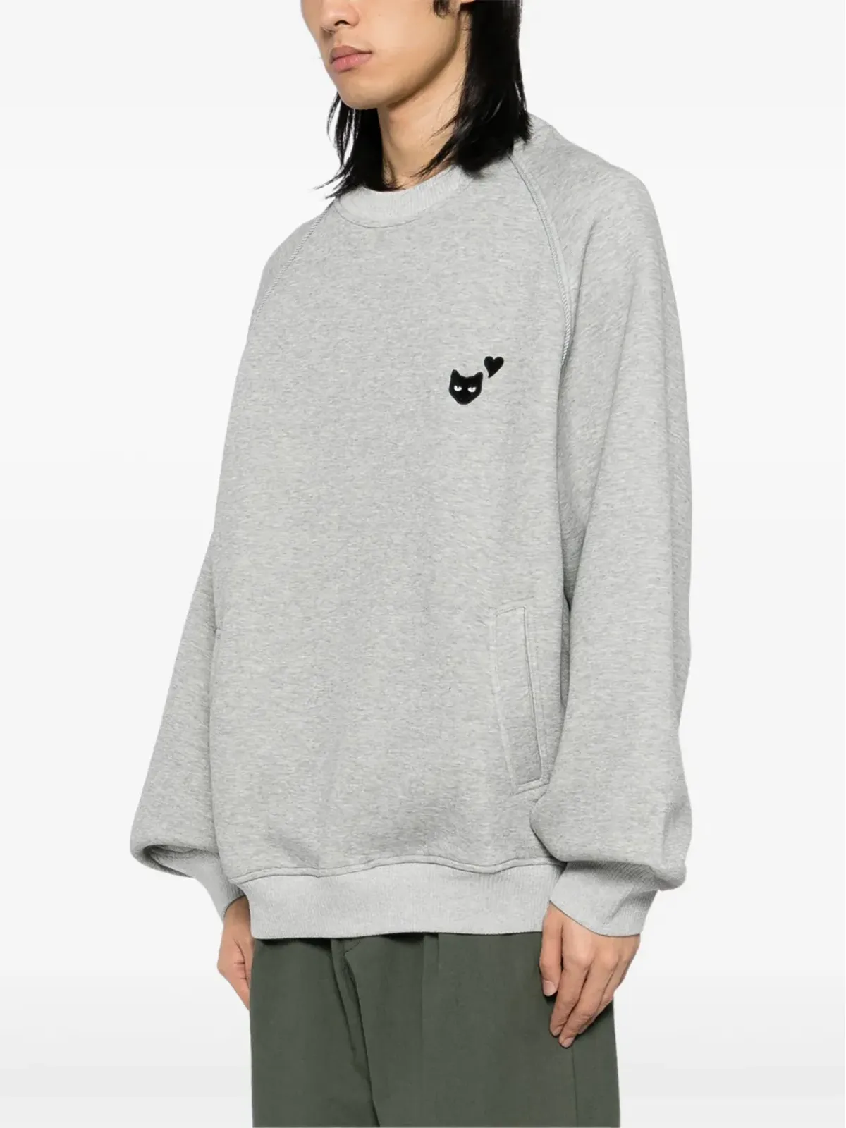 ZZERO BY SONGZIO panther hand-rope sweatshirt - Grey - 画像3