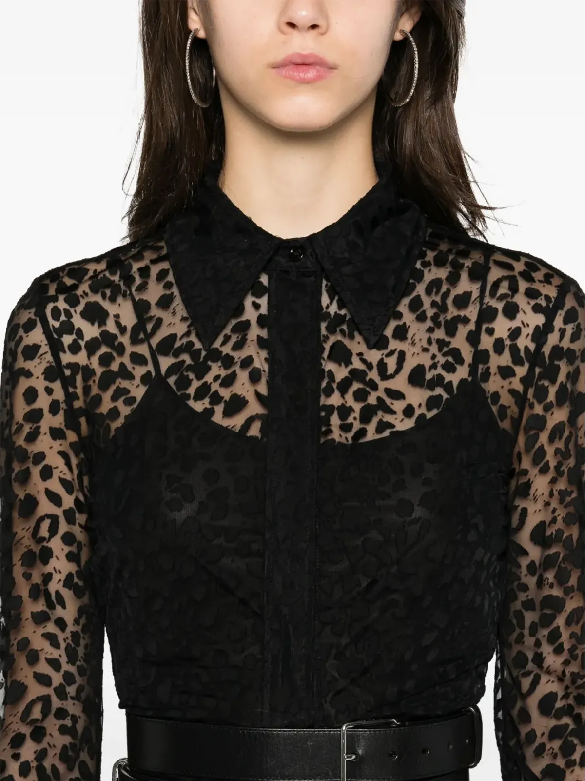Alexander McQueen レオパードデヴォレ ミニドレス - 画像5
