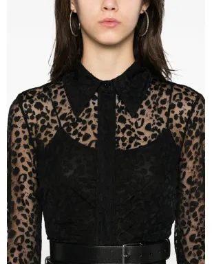 Alexander McQueen レオパードデヴォレ ミニドレス - サムネイル5