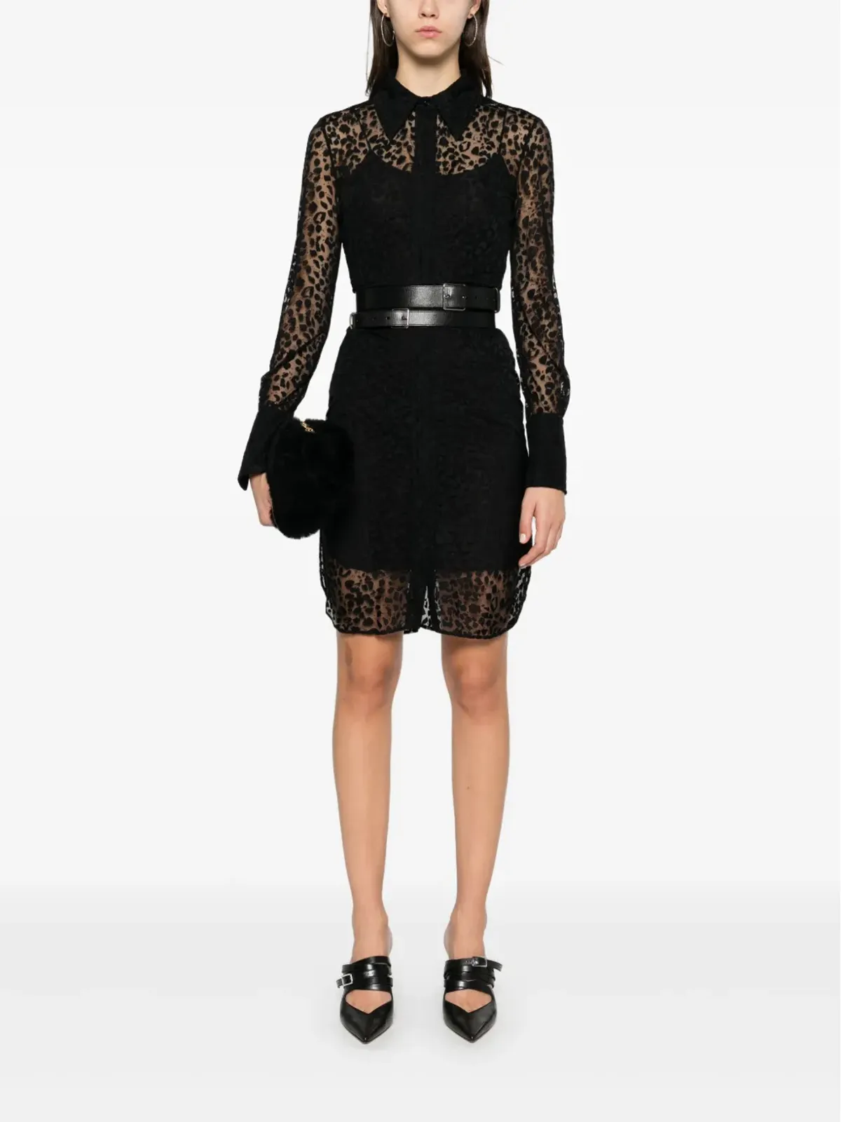 Alexander McQueen レオパードデヴォレ ミニドレス - 画像2