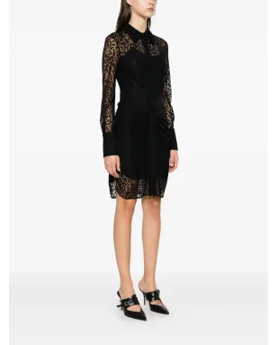 Alexander McQueen レオパードデヴォレ ミニドレス - サムネイル3