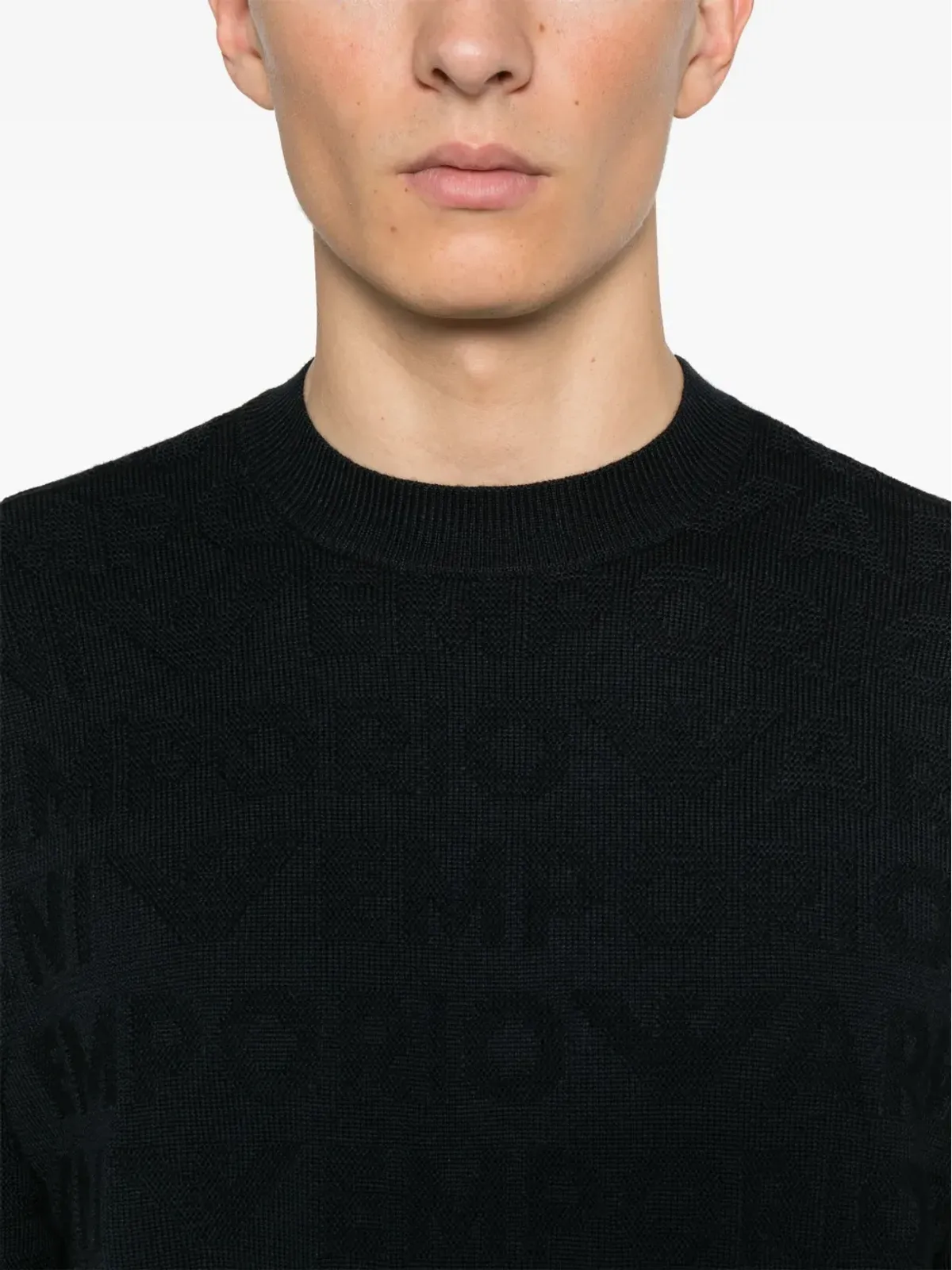 Emporio Armani リンクステッチ ウールセーター - 画像5