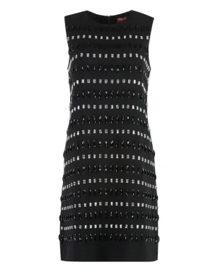 Max Mara クリスタル装飾のミニドレス - ブラック - サムネイル1