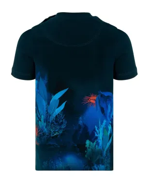 Lapin House 海の生き物プリントTシャツ - ブラック - サムネイル2