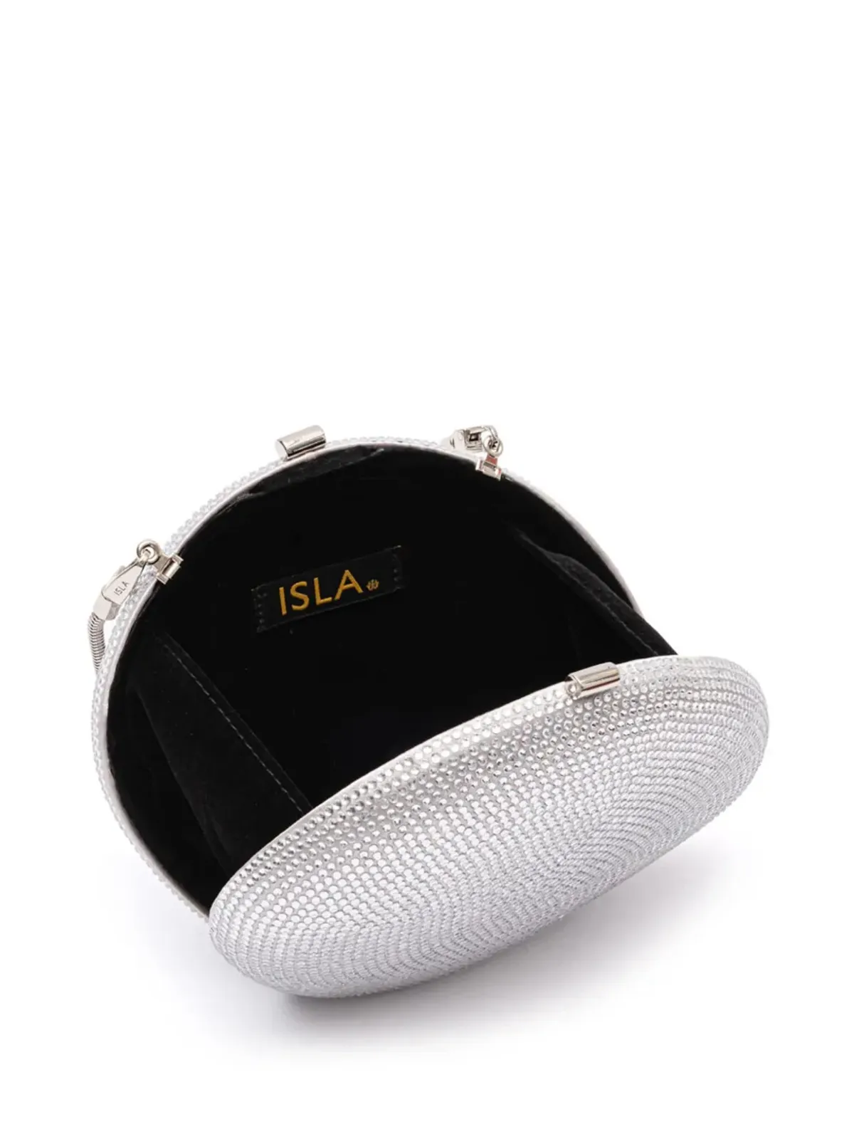 Isla クリスタル装飾クラッチバッグ - 画像5