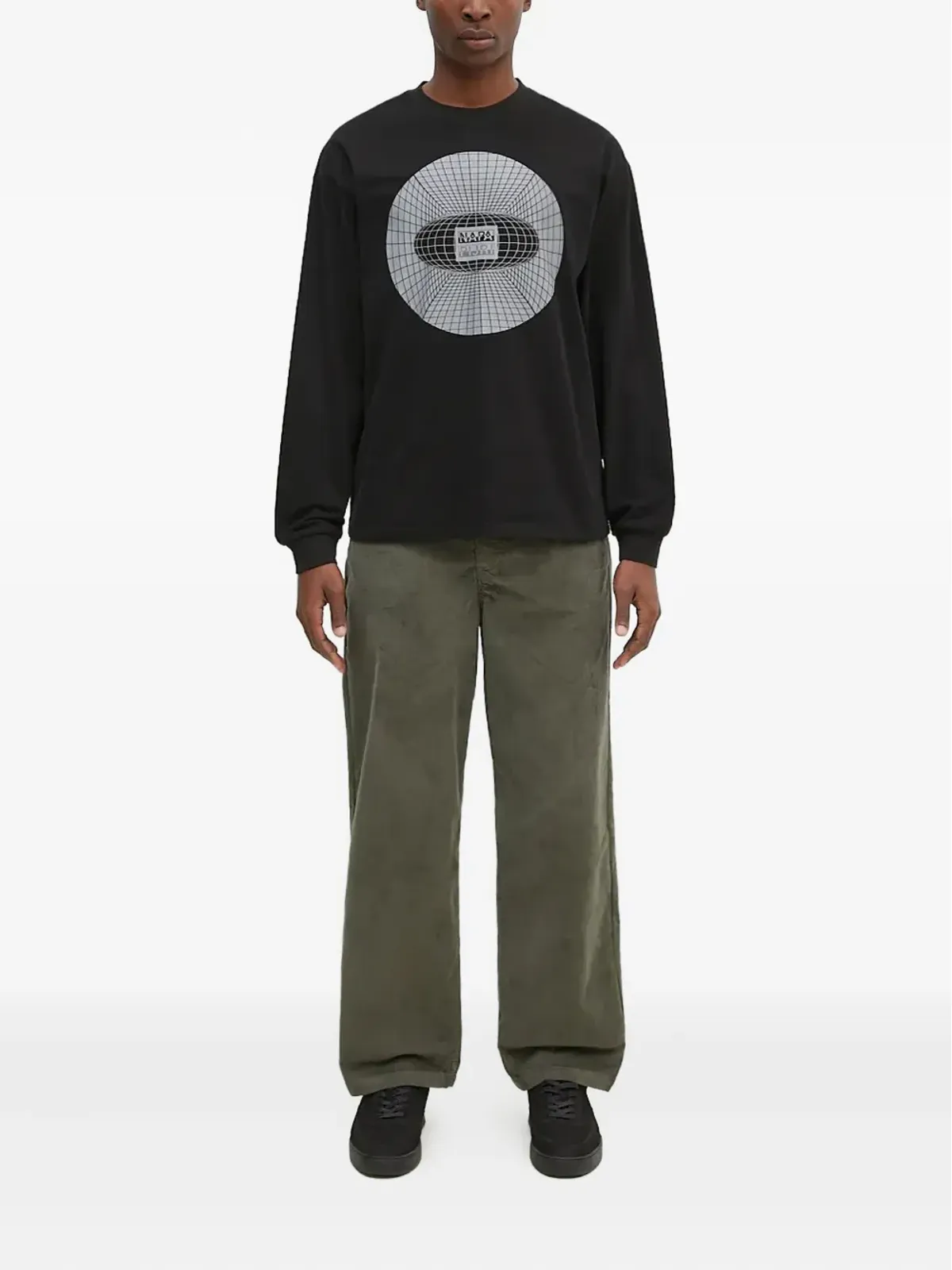 Norse Projects グリーンのエラスティックウエスト コーデュロイパンツ - 画像2
