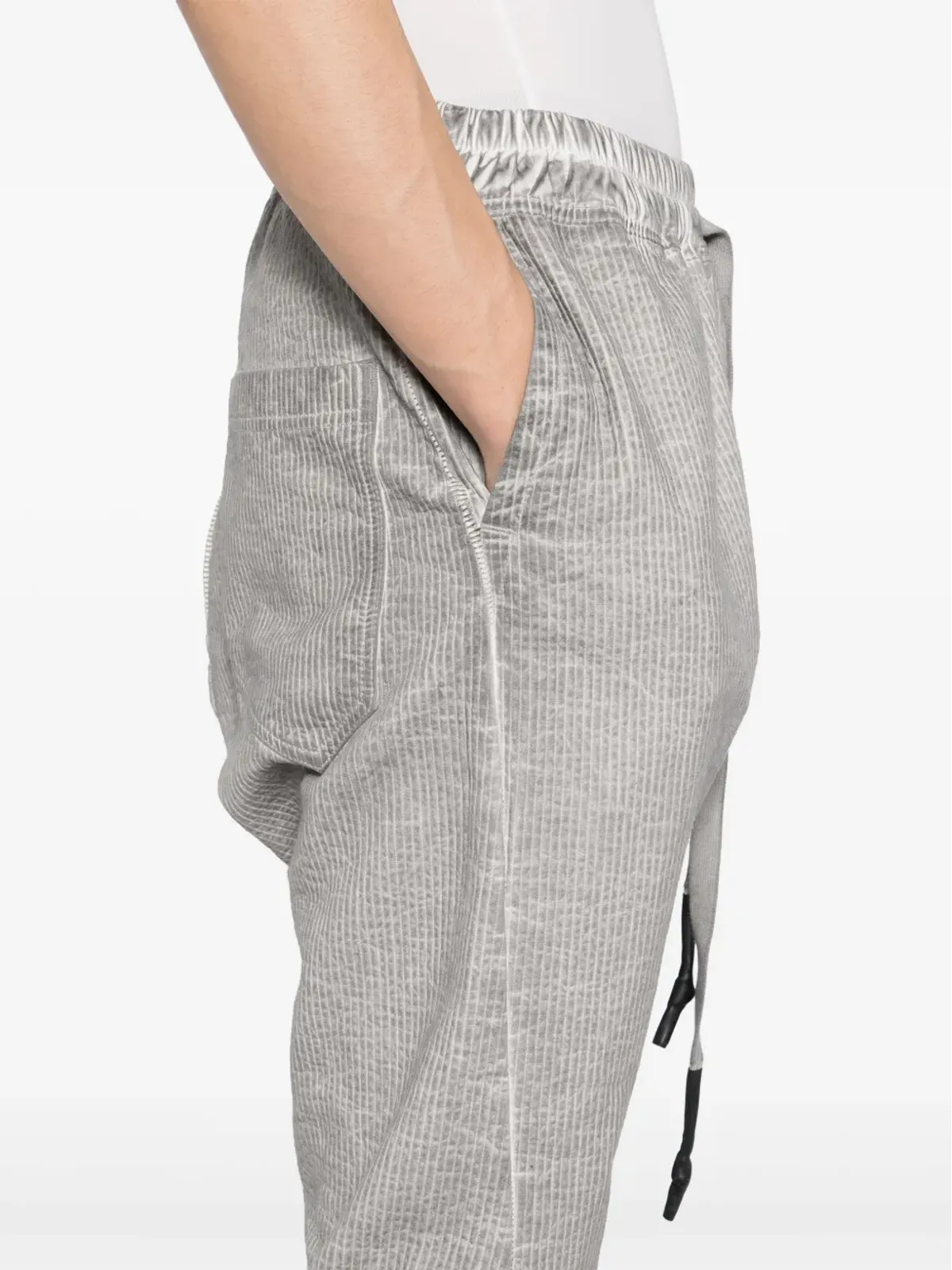Isaac Sellam Experience Shortpants Stripe trousers - Grey - 画像5