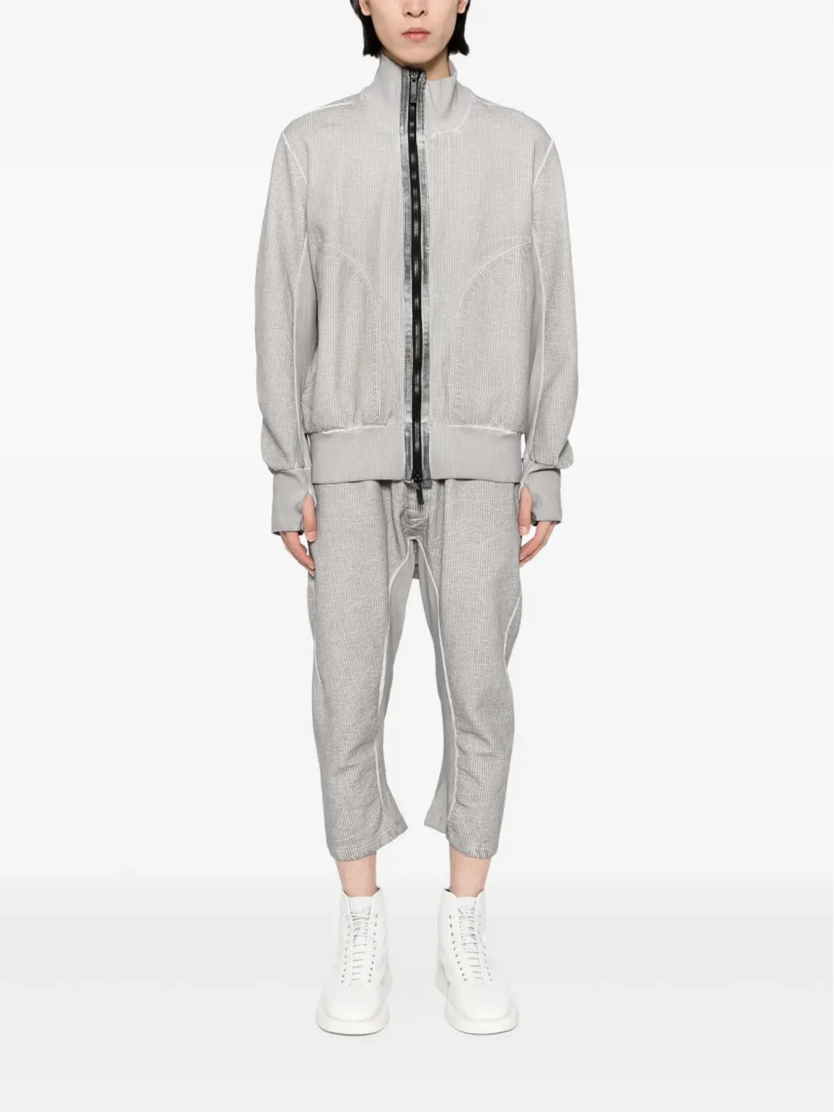 Isaac Sellam Experience Shortpants Stripe trousers - Grey - 画像2