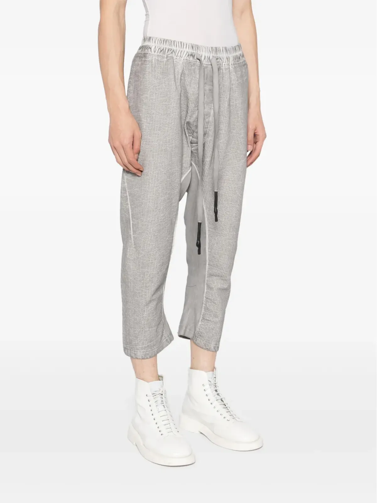 Isaac Sellam Experience Shortpants Stripe trousers - Grey - 画像3