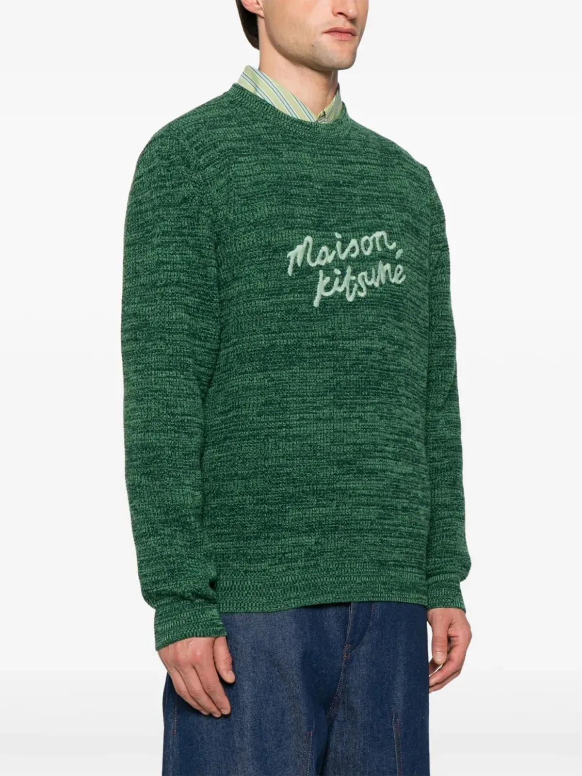 Maison Kitsuné ロゴ刺繍セーター - 画像3