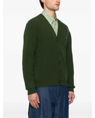 Maison Kitsuné フォックスパッチ カーディガン グリーン - サムネイル3