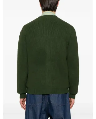 Maison Kitsuné フォックスパッチ カーディガン グリーン - サムネイル4