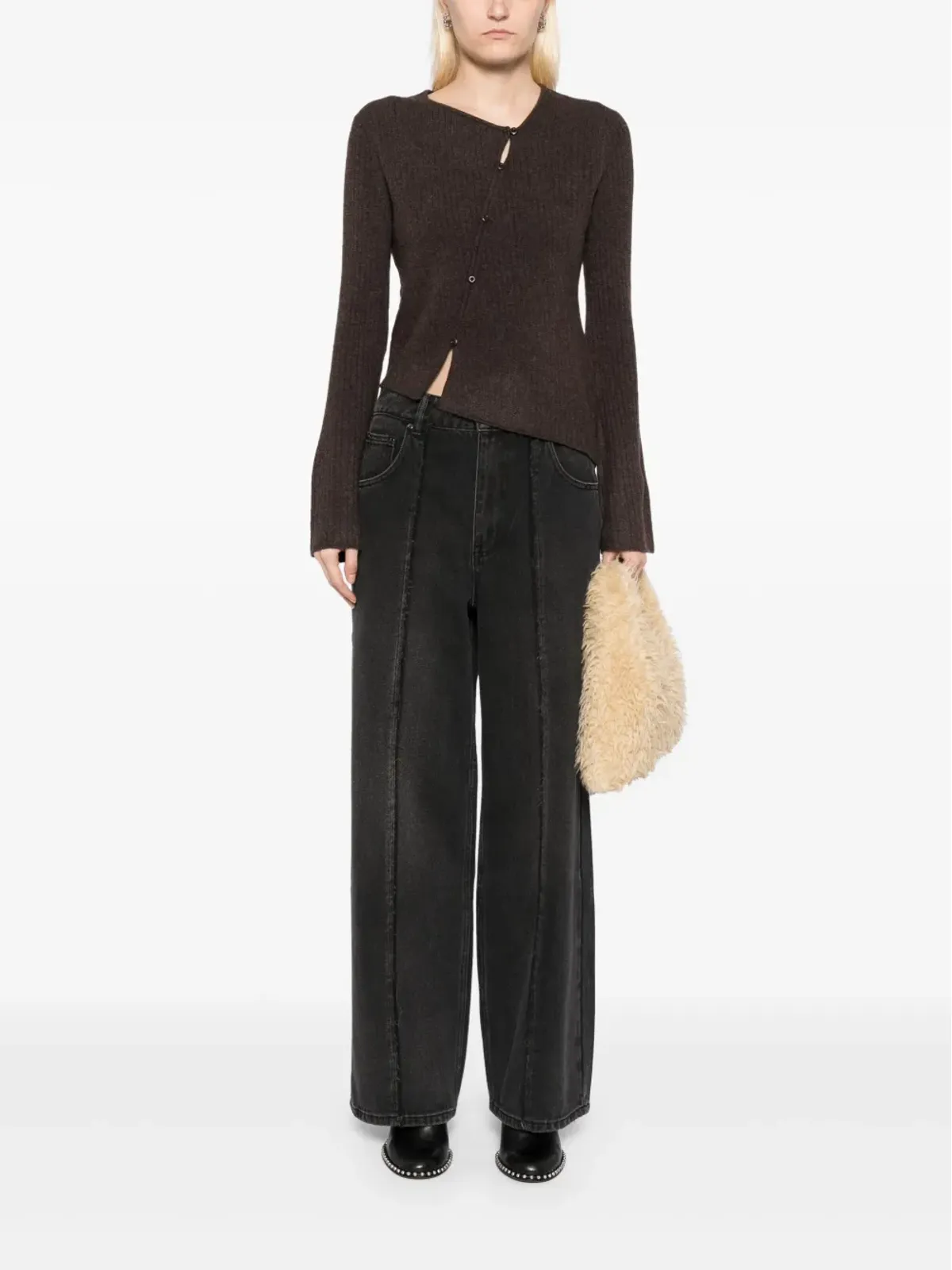 tout a coup ワイドレッグデニムジーンズ - 画像2