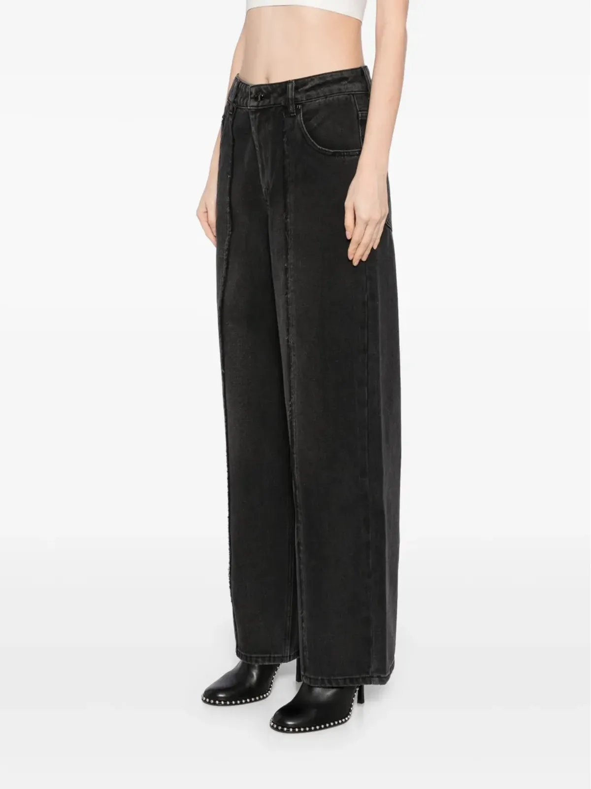 tout a coup ワイドレッグデニムジーンズ - 画像3