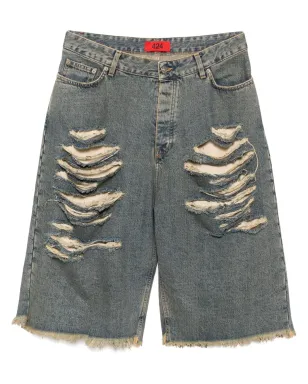 424 ビッグダディ distressed デニムショーツ - サムネイル1