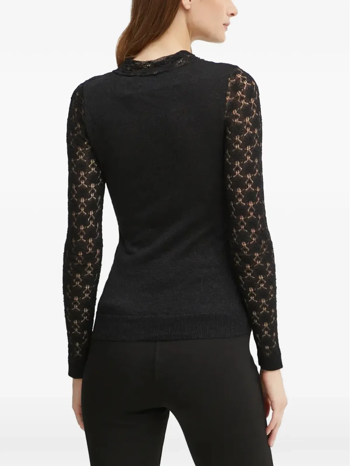 Karl Lagerfeld レース長袖ニット - 画像3