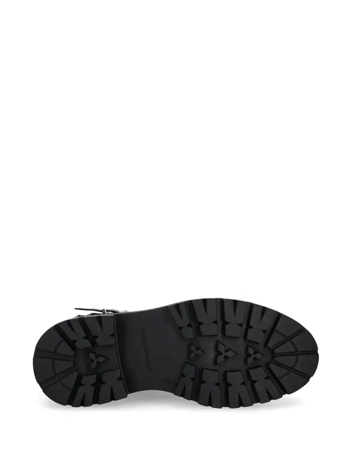 Karl Lagerfeld バックル付きレザーチェルシーブーツ - ブラック - 画像5