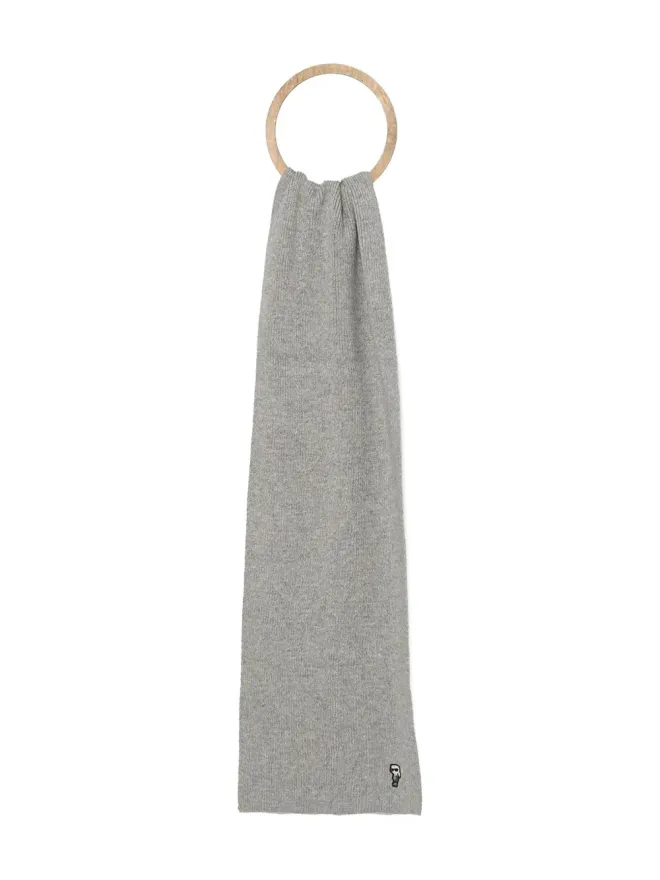 Karl Lagerfeld Karl Lagerfeld Ikonik リブ編みスカーフ グレーの商品画像