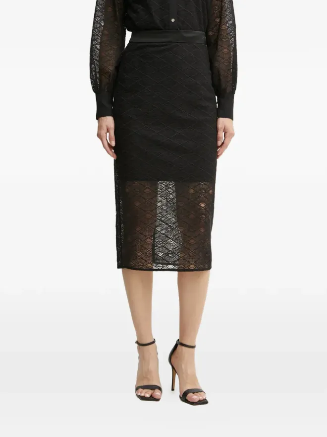 Karl Lagerfeld Karl Lagerfeld レーススカート ブラックの商品画像