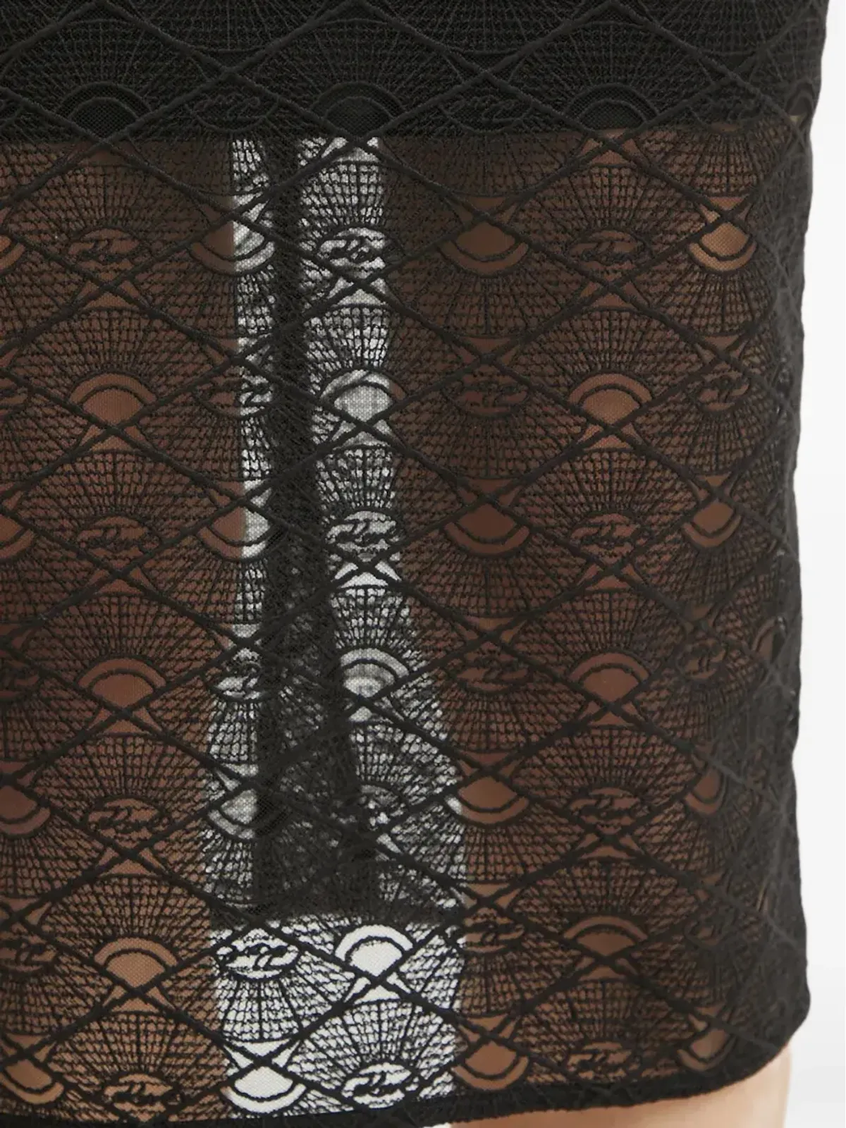 Karl Lagerfeld レーススカート ブラック - 画像4