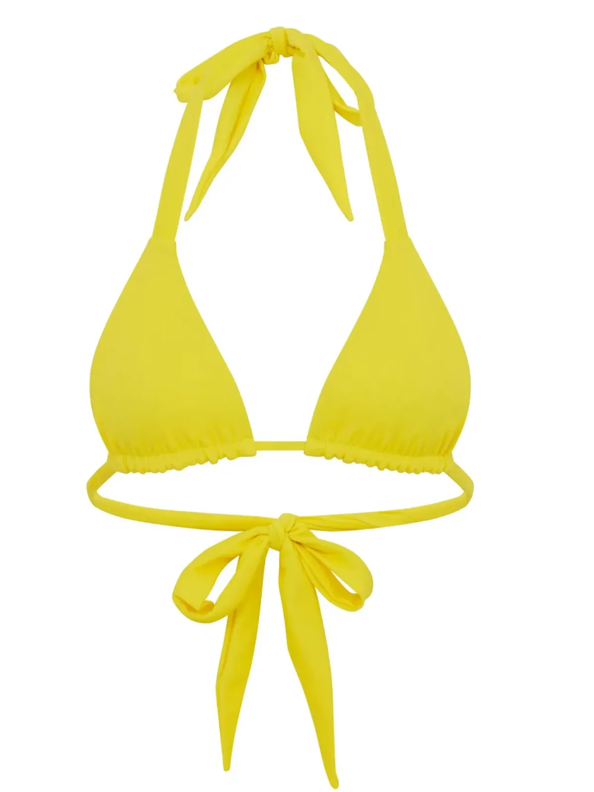 Let's Swim triangle-cup bikini top - Yellow - 画像3
